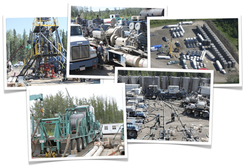 Photos of a Frac in progress